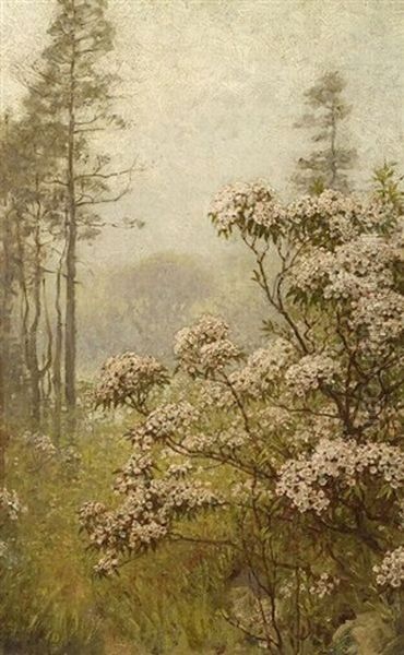 Landscape With Pink Mountain Laurel - view 1
