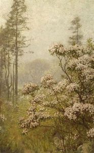 Landscape With Pink Mountain Laurel Landscape With Pink Mountain Laurel
