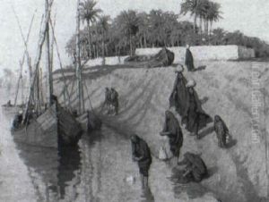 Along The Nile At Luxor by Anna Richards Brewster
