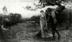 The Bailiff's Daughter Of Islington. "yet She Was Coye, And Would Not Believe That He Did Love Her Soe" by Edward Frederick Brewtnall