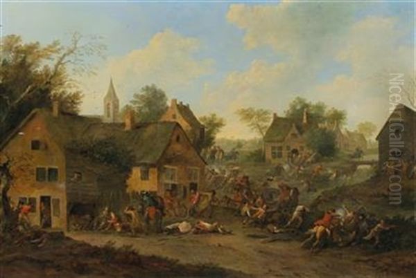 Skirmishers On The Outskirts Of A Town - view 1