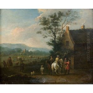 La Halte Des Cavaliers by Karel Breydel