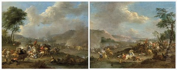 Le Combat De Cavalerie Entre Turcs Et Autrichiens (2 Works) - view 1