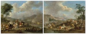 Le Combat De Cavalerie Entre Turcs Et Autrichiens (2 Works)