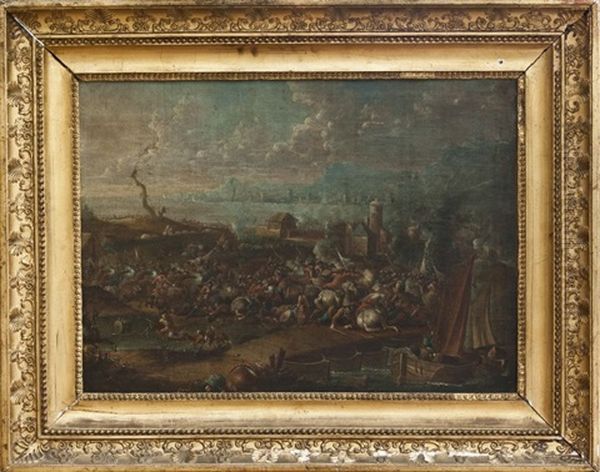 Scene De Bataille, Le Long D'une Baie - view 1