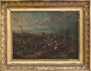 Scene De Bataille, Le Long D'une Baie by Karel Breydel