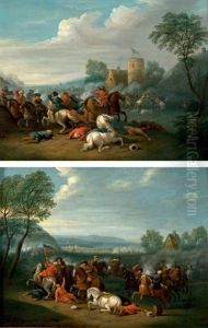 Scene De Bataille (2 Works) by Karel Breydel