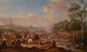 Ein Reitergefecht by Karel Breydel
