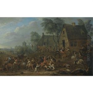 Soldiers Looting A Village