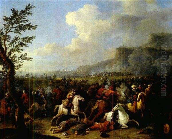 Reiterschlacht Zwichen Kaiserlichen Und Turkischen Truppen - view 1