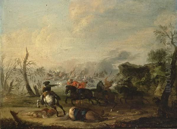 A Cavalry Battle Scene - view 1
