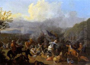 Reitergefecht Zwischen Kaiserlichen Und Turken