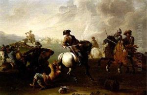 Cavalry Engagement by Karel Breydel