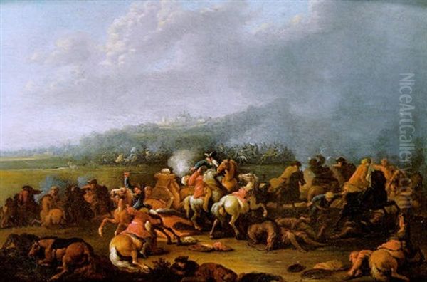 Reitergefecht In Einer Hugeligen Landschaft - view 1