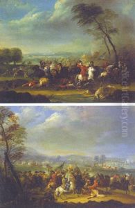 Cavalry Skirmish Between Turks And Christians by Karel Breydel