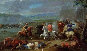 A Cavalry Engagement by Karel Breydel