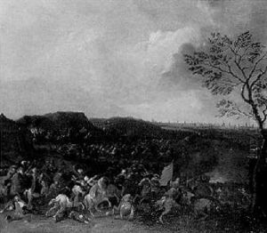 Eine Tuerkenschlacht Vor Dem Hintergrund Einer Stadt