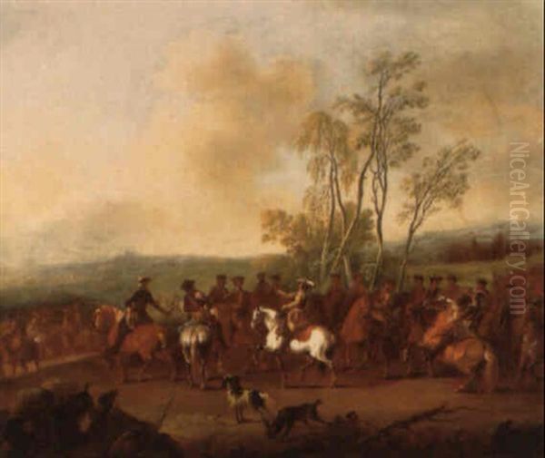 Military Commanders On A Battlefield - view 1