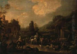 Merchants And Travellers Near A Coastal Inlet Merchants And Travellers Near A Coastal Inlet