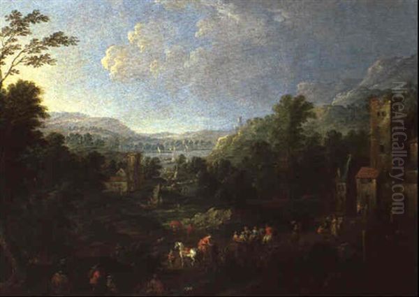 Scene De La Vie Rurale Et Fluviale - view 1
