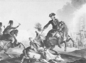 A Cavalry Engagement by Karel Breydel