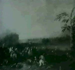 Cavalry Battle Between Christians And Turks by Karel Breydel