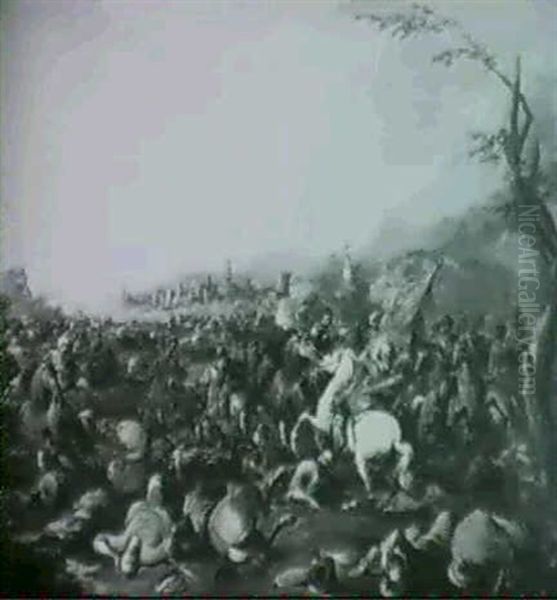 A Pair Of Cavalry Battle Scenes - view 1