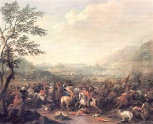 Reiterkampf Zwischen Kaiserlichen Und Turkischen Truppen