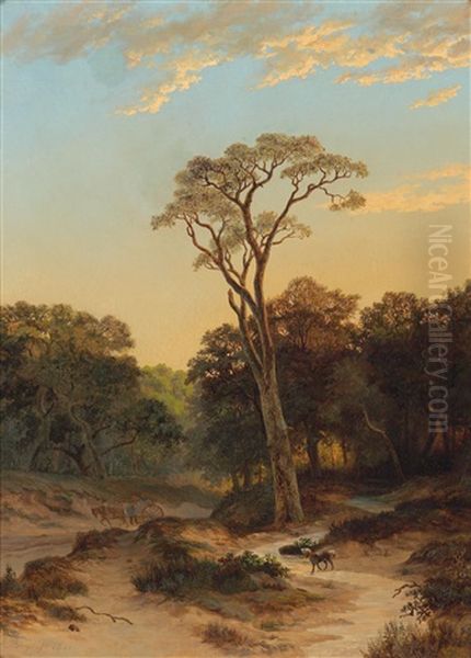Waldlandschaft Mit Figurlicher Staffage - view 1
