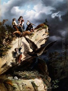 Knaben Beim Ausheben Eines Adlernestes by Jan Hendrik Breyer