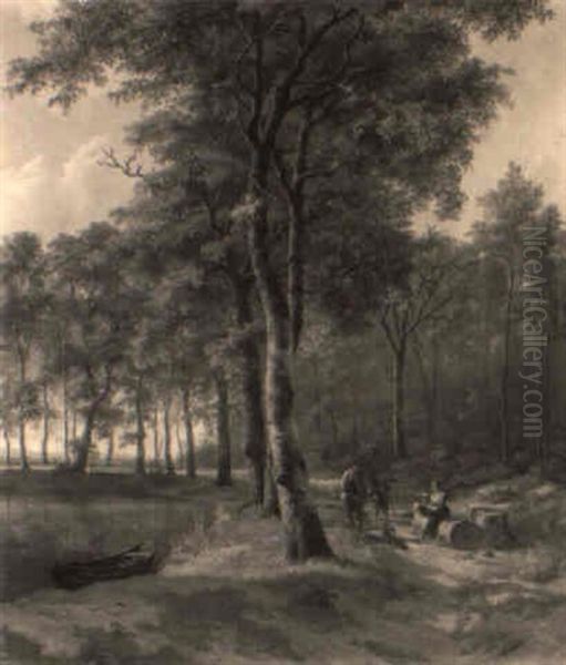 Travellers In A Forest Asking For Directions - view 1