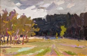 Landscape In Violet And Green by Robert Breyer