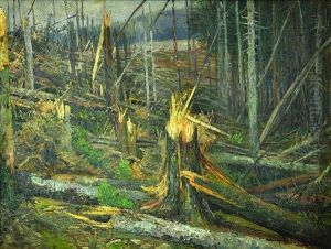 The Tragedy Of The Forest On A Gate By Windstorm by Vaclav Brezina