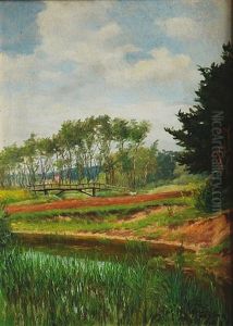 Lavka Pres Potok by Vaclav Brezina