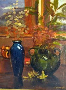 Still Life Of Flowers by Edward Kington Brice