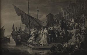Mary Queen Of Scots At Leith by Sir William Allan