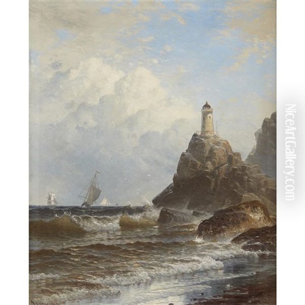 Coast Scene With Lighthouse - view 1