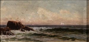 Rocky Shore With Distant Sailboats by Alfred Thompson Bricher