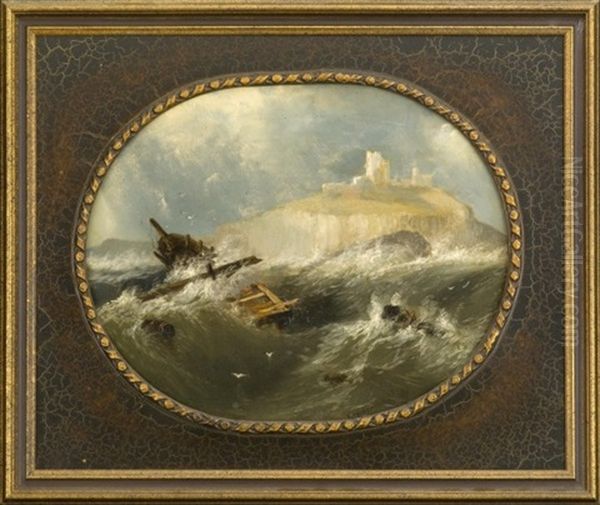Dunstanburgh Castle With Shipwreck Off The Northumberland Coast - view 1