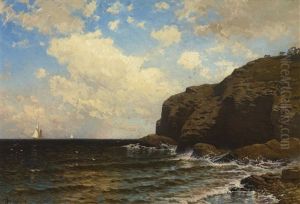 Rocky Coast With Breaking Waves by Alfred Thompson Bricher