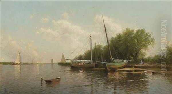 Oyster Boats On The Creek, Patchogue, Long Island - view 1