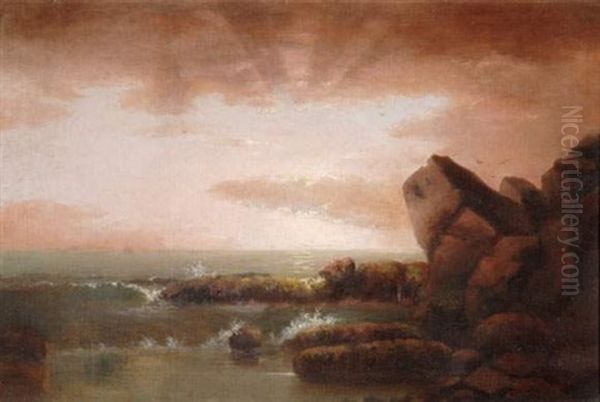 Soleil Couchant Sur Le Rivage - view 1