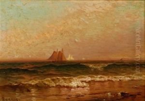 Coastal View With Ships In The Distance by Alfred Thompson Bricher