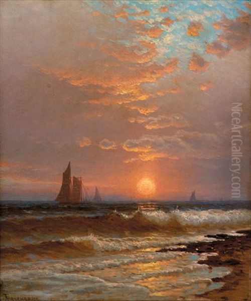 Sailboats At Sunset - view 1