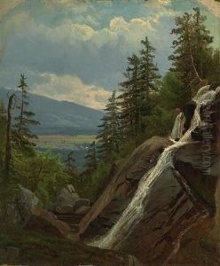 Mountain Waterfall by Alfred Thompson Bricher