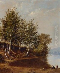 Figures At Lakeside by Alfred Thompson Bricher