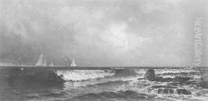 Sailing Vessels Off A Rocky Coast by Alfred Thompson Bricher