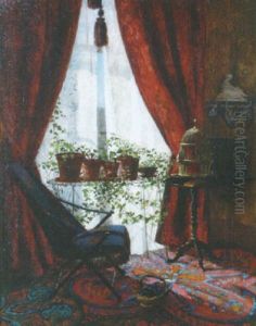 Interior Of The House Of William A. Brown, 96 1st Place, Brooklyn, New York by Fidelia Bridges