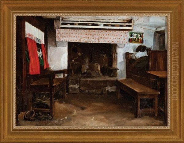 Interior, Red Curtains - view 1