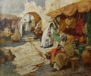 The Fruit Seller by Frederick Arthur Bridgman